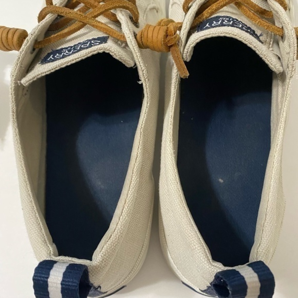 Sperry’s Slip-On Canvas Shoes with Leather Laces - Picture 9 of 11